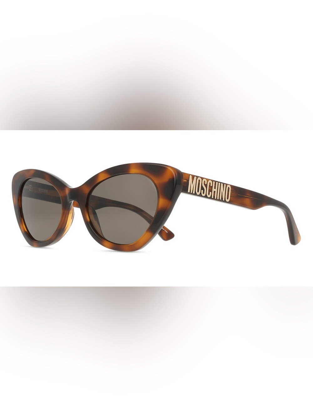 Moschino Tortoiseshell Sunglasses with Gold Logo